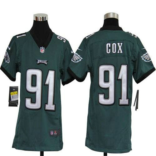 Nike Eagles #91 Fletcher Cox Midnight Green Team Color Youth Stitched NFL Elite Jersey