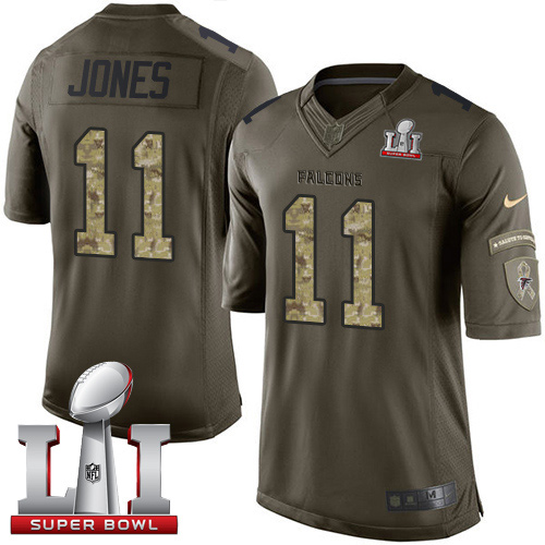 Nike Falcons #11 Julio Jones Green Super Bowl LI 51 Limited Salute To Service Jersey
