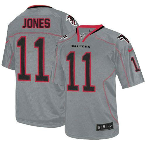 Nike Falcons #11 Julio Jones Lights Out Grey Youth Stitched NFL Elite Jersey