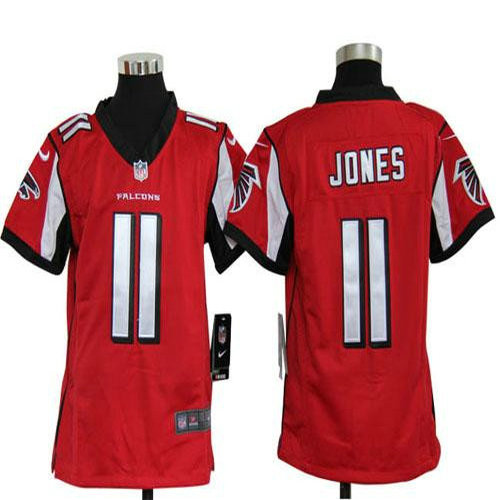 Nike Falcons #11 Julio Jones Red Team Color Youth Stitched NFL Elite Jersey
