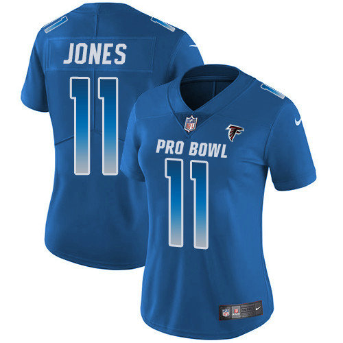 Nike Falcons #11 Julio Jones Royal Women's Stitched NFL Limited NFC 2019 Pro Bowl Jersey