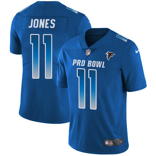 Nike Falcons #11 Julio Jones Royal Youth Stitched NFL Limited NFC 2019 Pro Bowl Jersey