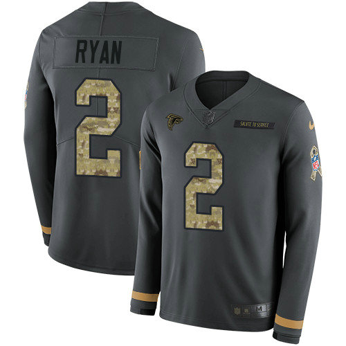 Nike Falcons #2 Matt Ryan Anthracite Salute to Service Youth