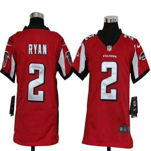 Nike Falcons #2 Matt Ryan Red Team Color Youth Stitched NFL Elite Jersey