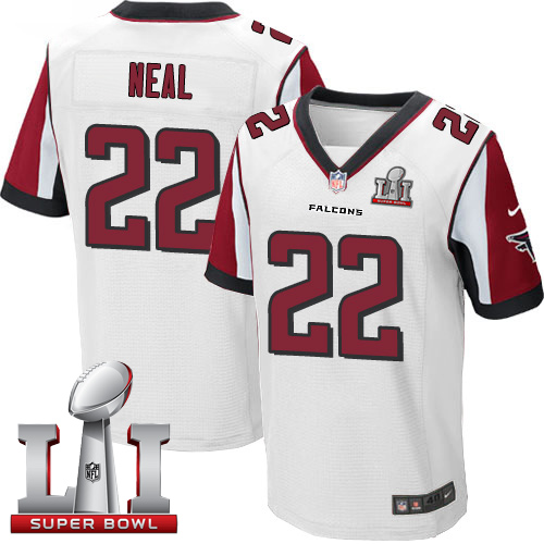 Nike Falcons #22 Keanu Neal White Super Bowl LI 51 Elite Jersey