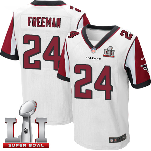 Nike Falcons #24 Devonta Freeman White Super Bowl LI 51 Elite Jersey