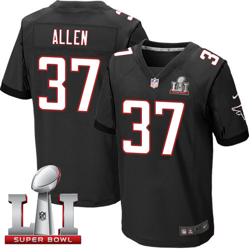 Nike Falcons #37 Ricardo Allen Black Alternate Super Bowl LI 51 elite jerseys