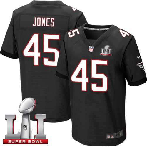 Nike Falcons #45 Deion Jones Black Alternate Super Bowl LI 51 elite jerseys