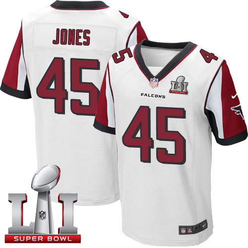 Nike Falcons #45 Deion Jones White Super Bowl LI 51 Elite Jersey