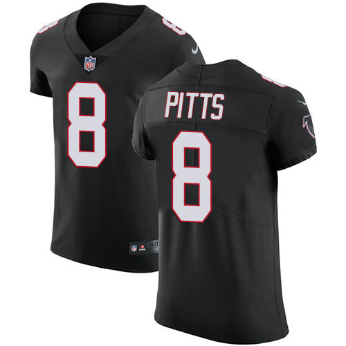 Nike Falcons #8 Kyle Pitts Black Alternate Men's Stitched NFL Vapor Untouchable Elite Jersey