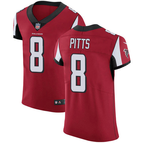 Nike Falcons #8 Kyle Pitts Red Team Color Men's Stitched NFL Vapor Untouchable Elite Jersey