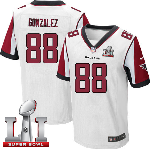 Nike Falcons #88 Tony Gonzalez White Super Bowl LI 51 Elite Jersey