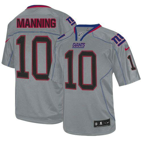 Nike Giants #10 Eli Manning Lights Out Grey Youth Stitched NFL Elite Jersey