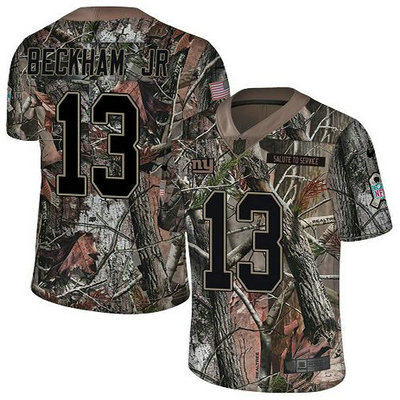 Nike Giants #13 Odell Beckham Jr Camo Youth Stitched NFL Limited Rush Realtree Jersey