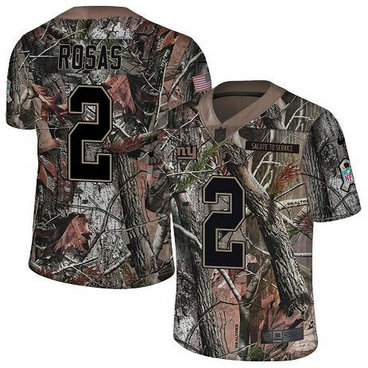 Nike Giants #2 Aldrick Rosas Camo Youth Stitched NFL Limited Rush Realtree Jersey