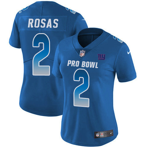 Nike Giants #2 Aldrick Rosas Royal Women's Stitched NFL Limited NFC 2019 Pro Bowl Jersey