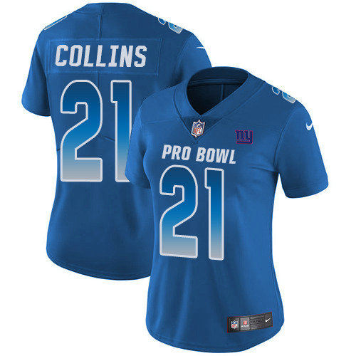 Nike Giants #21 Landon Collins Royal Women's Stitched NFL Limited NFC 2019 Pro Bowl Jersey