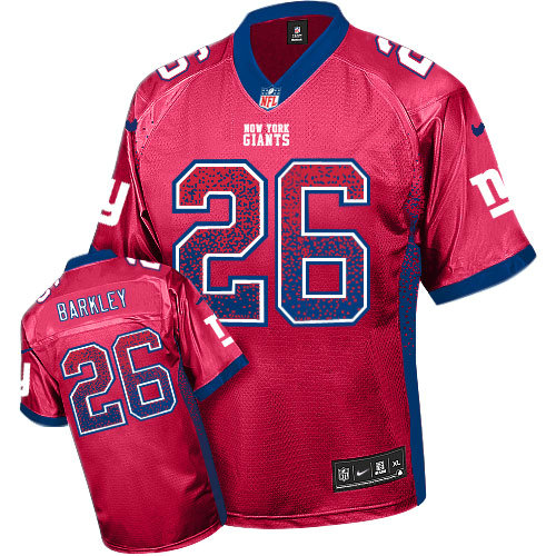 Nike Giants #26 Saquon Barkley Red Alternate Men's Stitched NFL Elite Drift Fashion Jersey
