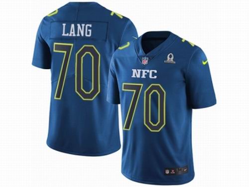 Nike Green Bay Packers #70 T.J. Lang Limited Blue 2017 Pro Bowl NFL Jersey