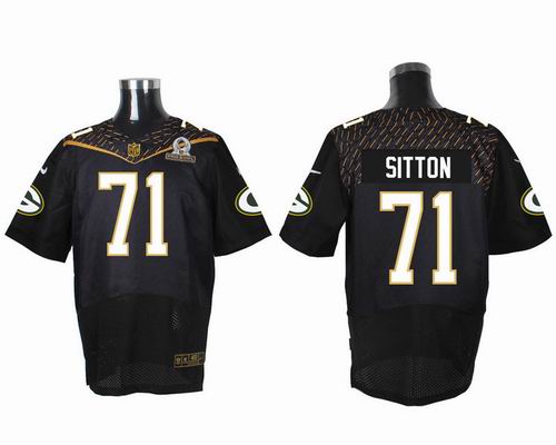 Nike Green Bay Packers #71 Josh Sitton black 2016 Pro Bowl Elite Jersey