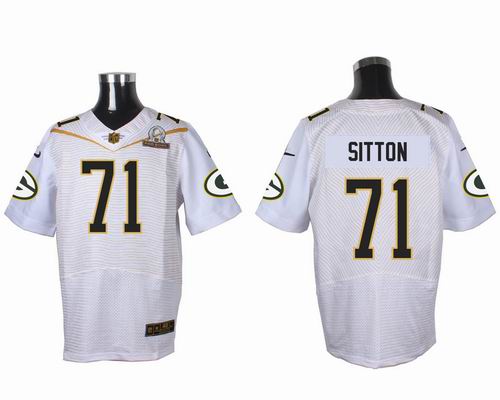 Nike Green Bay Packers #71 Josh Sitton white 2016 Pro Bowl Elite Jersey