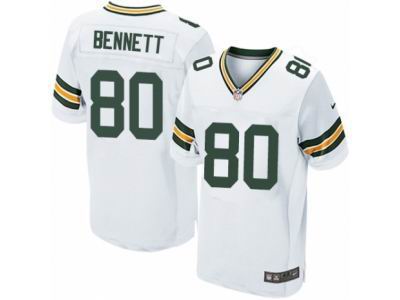 Nike Green Bay Packers #80 Martellus Bennett Elite White NFL Jersey