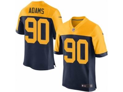 Nike Green Bay Packers #90 Montravius Adams Elite Navy Blue Jersey