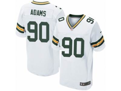 Nike Green Bay Packers #90 Montravius Adams Elite White Jersey