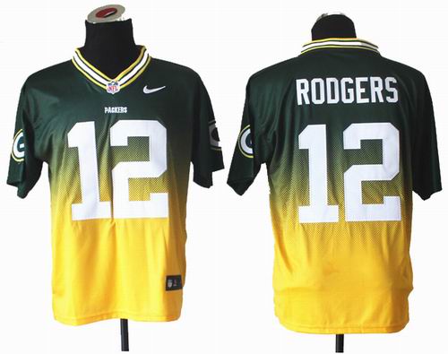 Nike Green Bay Packers 12# Aaron Rodgers Elite Drift II Fashion Jersey