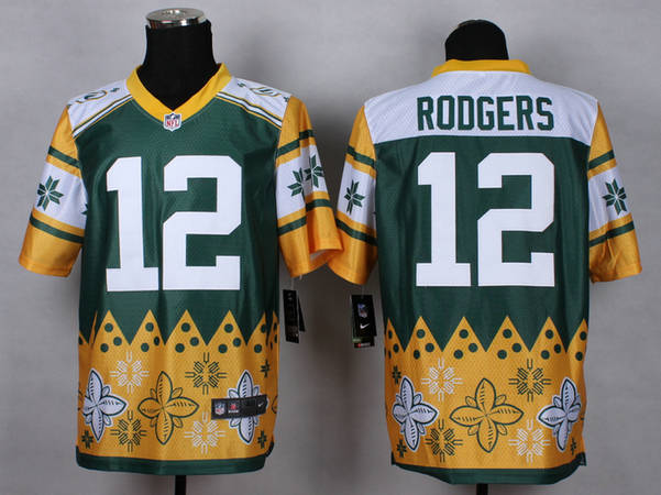 Nike Green Bay Packers 12 Aaron Rodgers Noble Fashion elite jerseys