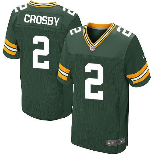Nike Green Bay Packers 2 Mason Crosby Green Team Color NFL Elite Jersey