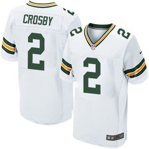 Nike Green Bay Packers 2 Mason Crosby White NFL Elite Jersey