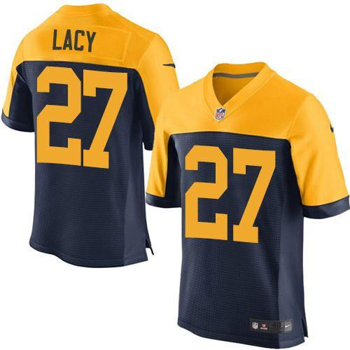 Nike Green Bay Packers 27 Eddie Lacy Navy Blue Alternate NFL New Elite Jersey