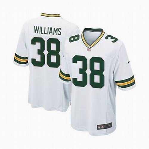 Nike Green Bay Packers 38# Tramon Williams white elite Jersey
