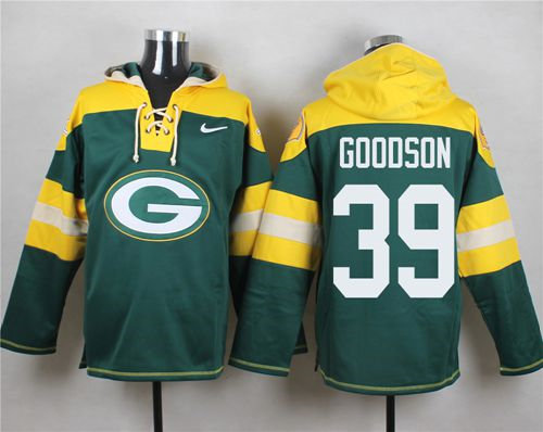 Nike Green Bay Packers 39 Demetri Goodson Green Player Pullover NFL Hoodie