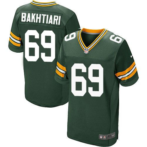Nike Green Bay Packers 69 David Bakhtiari Green Team Color NFL Elite Jersey