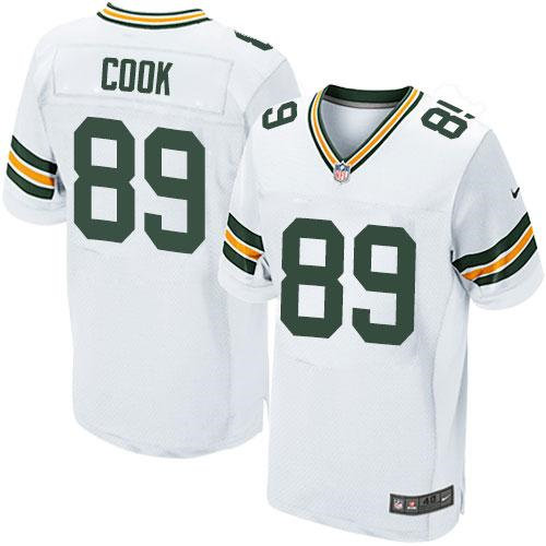Nike Green Bay Packers 89 Jared Cook White NFL Elite Jersey