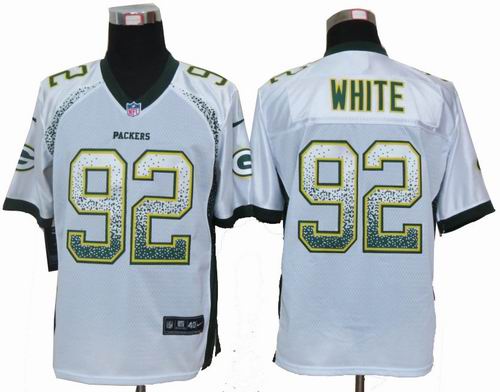 Nike Green Bay Packers 92# Reggie White Drift Fashion White Elite Jerseys