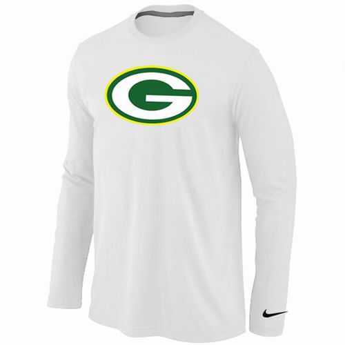 Nike Green Bay Packers Logo Long Sleeve T-Shirt WHITE