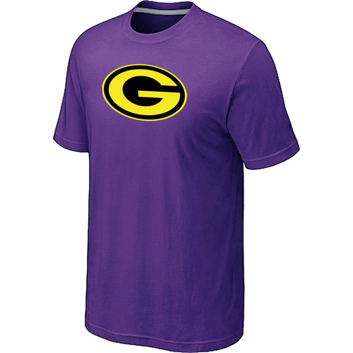 Nike Green Bay Packers Neon Logo Charcoal Purple T-shirt