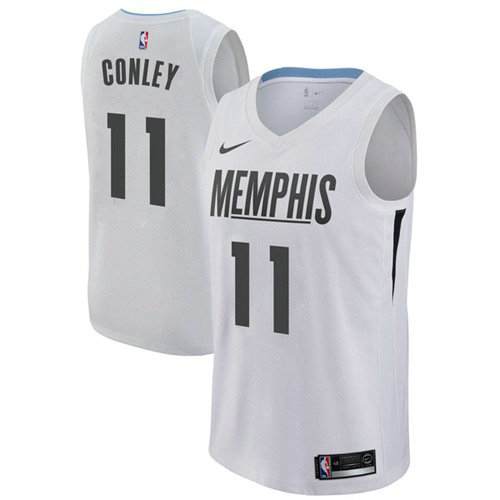 Nike Grizzlies #11 Mike Conley White NBA Swingman City Edition Jersey