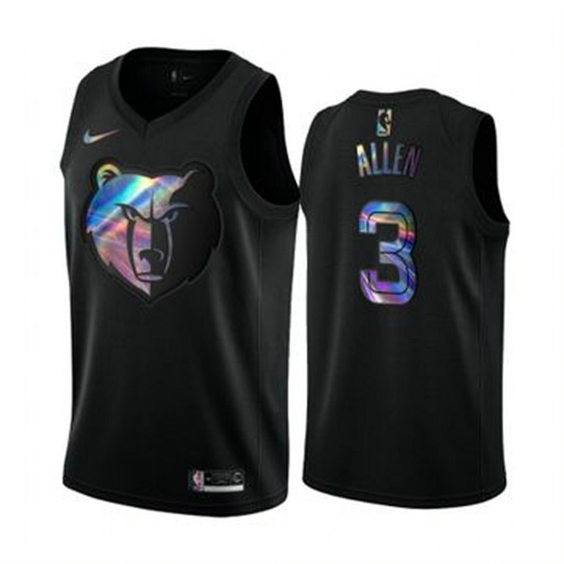 Nike Grizzlies #3 Grayson Allen Men's Iridescent Holographic Collection NBA Jersey - Black