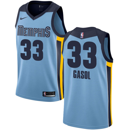 Nike Grizzlies #33 Marc Gasol Light Blue NBA Swingman Statement Edition Jersey