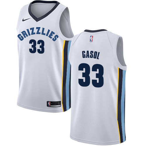 Nike Grizzlies #33 Marc Gasol White NBA Swingman Association Edition Jersey