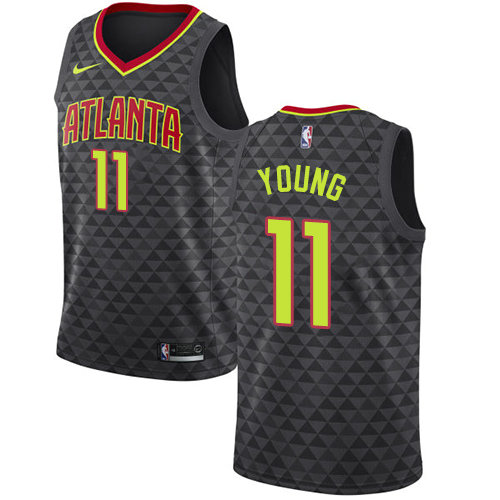 Nike Hawks #11 Trae Young Black Youth NBA Swingman Icon Edition Jersey