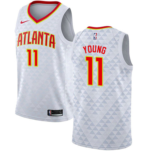 Nike Hawks #11 Trae Young White Youth NBA Swingman Association Edition Jersey