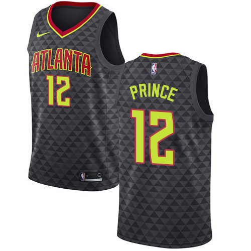 Nike Hawks #12 Taurean Prince Black NBA Swingman Icon Edition Jersey