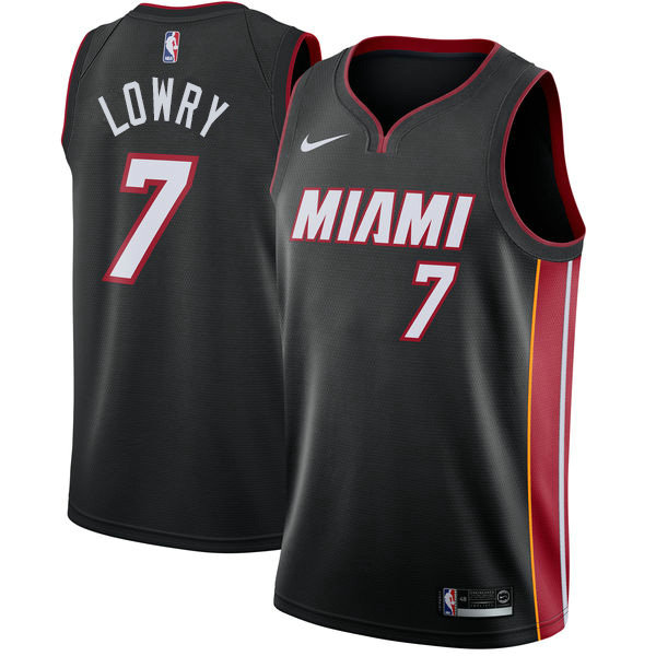 Nike Heat #7 Kyle Lowry Black NBA Swingman Icon Edition Jersey