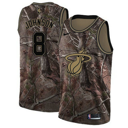 Nike Heat #8 Tyler Johnson Camo NBA Swingman Realtree Collection Jersey