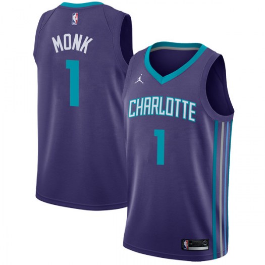 Nike Hornets #1 Malik Monk Purple NBA Jordan Swingman Statement Edition Jersey